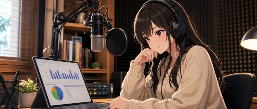オーディオブックナレーターの収入と報酬のイメージ

