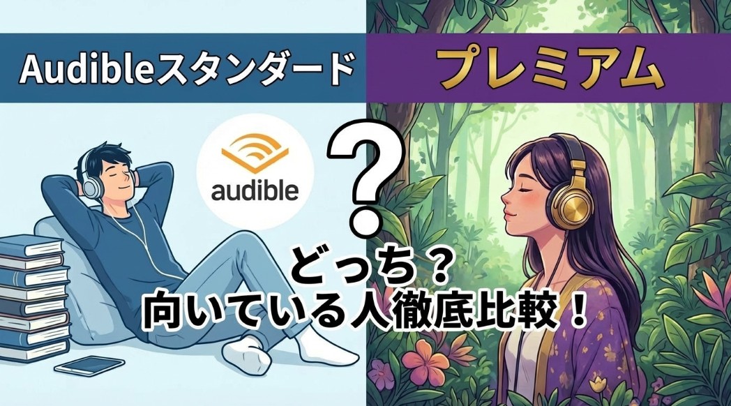 Audibleスタンダードとプレミアムはどっち?向いている人徹底比較！