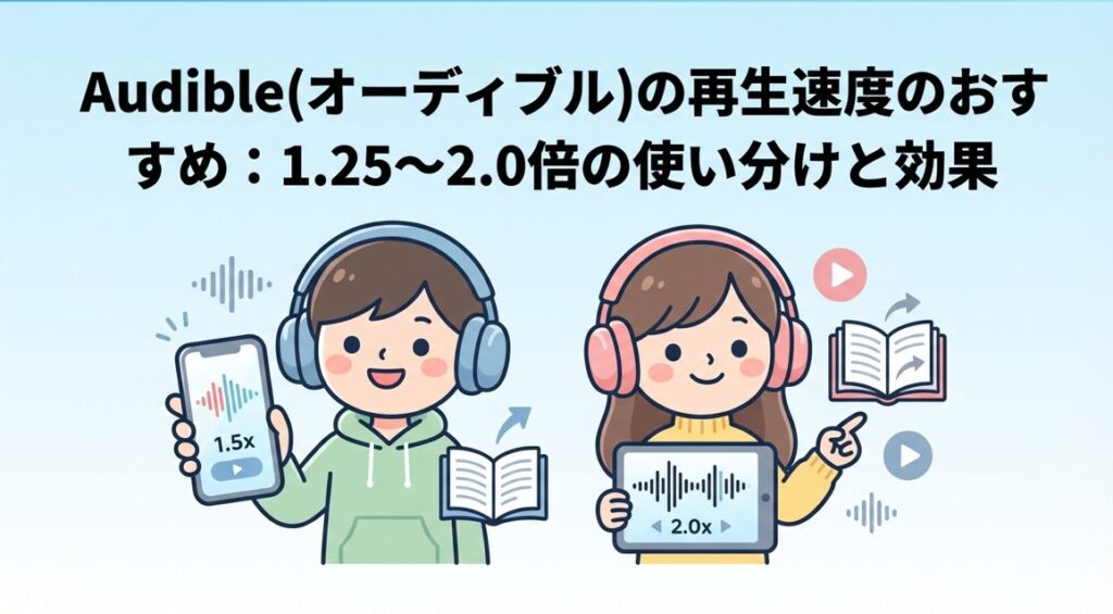 Audible（オーディブル）の再生速度のおすすめ：1.25〜2.0倍の使い分けと効果