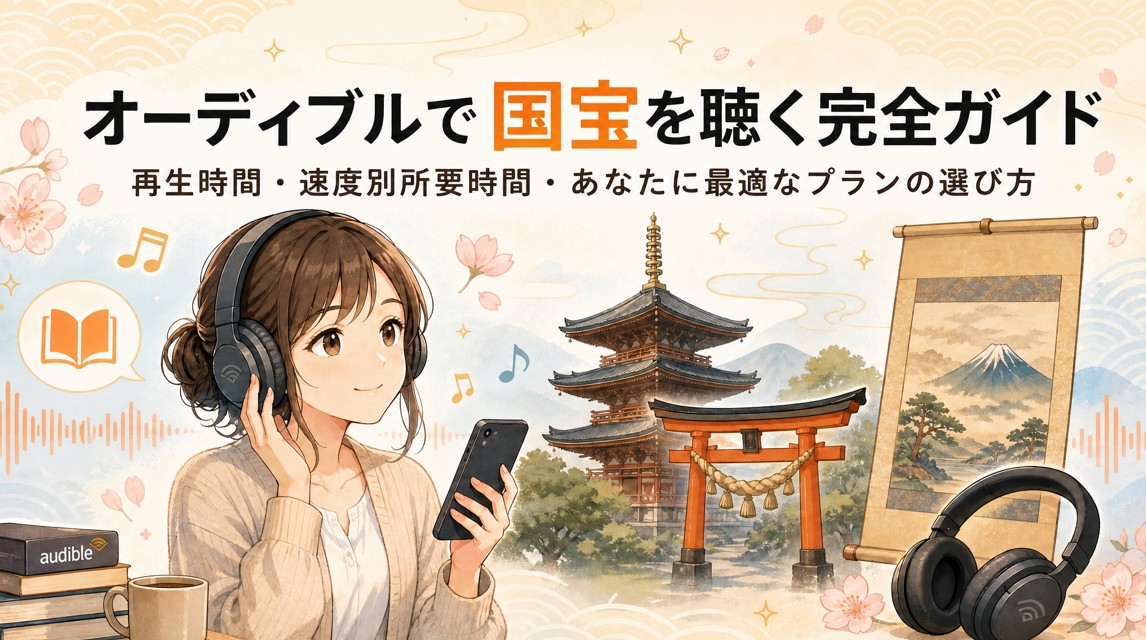 オーディブルで国宝を聴く完全ガイド：再生時間・速度別所要時間・あなたに最適なプランの選び方